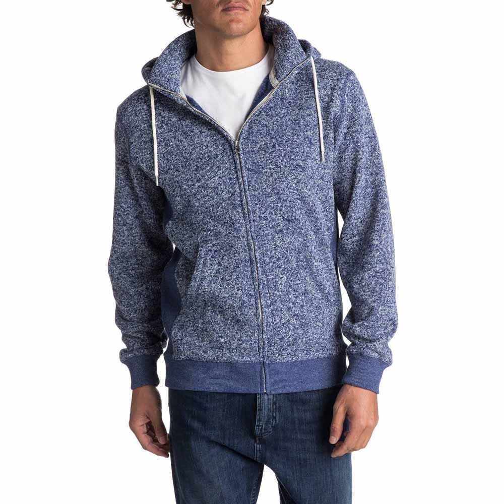 Quiksilver Men’s Heathered Blue Keller Zip Front Hoodie Jacket - Size Large